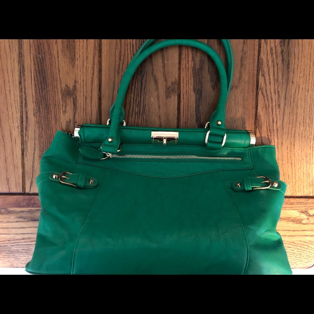 Emerald green handbag